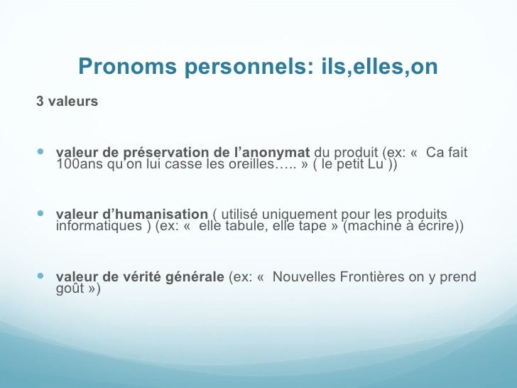 Учебное пособие: La valeur stilistique des pronoms